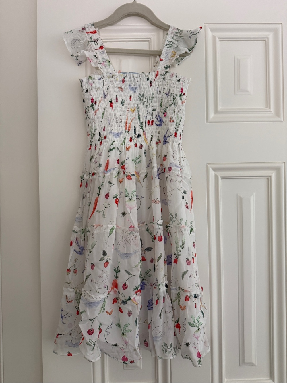 New Hill House Tiny Nap Dress Susannah Garrod Collab Veggie Botanical Youth 9-10